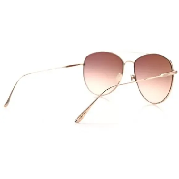 TF13. Tom Ford Titanium Milla Aviator Sunglasses TF784 Gold - Picture 4 of 8